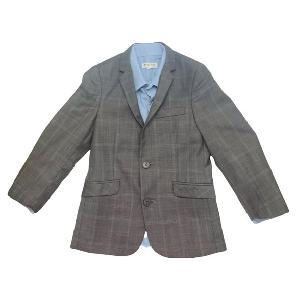 B00-Appaman, 6Y, poly blazer + l/s cotton shirt